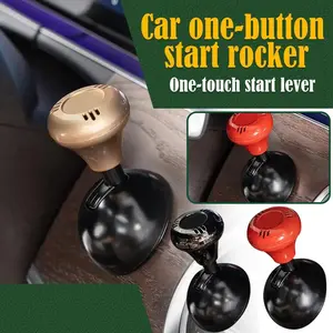 New Car Start Button Push Start Auto Ignition Button Cover Automotive One-Touch Button Rocker Car Engine Push Start Stop Lever Automatic Shift Knob Interchangeable Knob