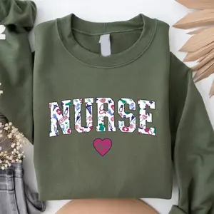 Floral Nurse Shirt, New Nurse Gift, Nurse Appreciation, Nurse Student Tee, Registered Nurse Shirt Nursing School Tee, Floral Nurse T-shirt
