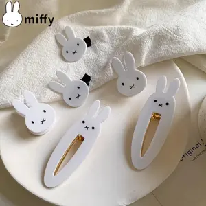 Cute Miffy Kawaii Ins Hair Decoration Clip Princess Bangs Clips Sweet Cool Rabbit Y2K Personality Headwear Student Girl Gifts