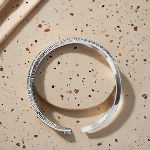 Solid Silver s925 bracelet Sterling Silver bracelet Men's open bracelet can be freely adjusted size send boyfriend send Dad birthday holiday gift Silver weight 32g / 1.12oz