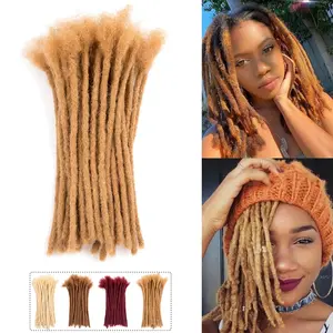 JIAJIA 100% Human Hair Dreadlocks Extension #27 #30 #613 #Bug Small 0.4cm 0.6cm Medium 0.8cm Width Human Hair Dreadlock Extensions for Men/Women/Kids Handmade Permanent Hip-Hop Styles Loc Extension Human Hair Bundles 10 30 70 Strands