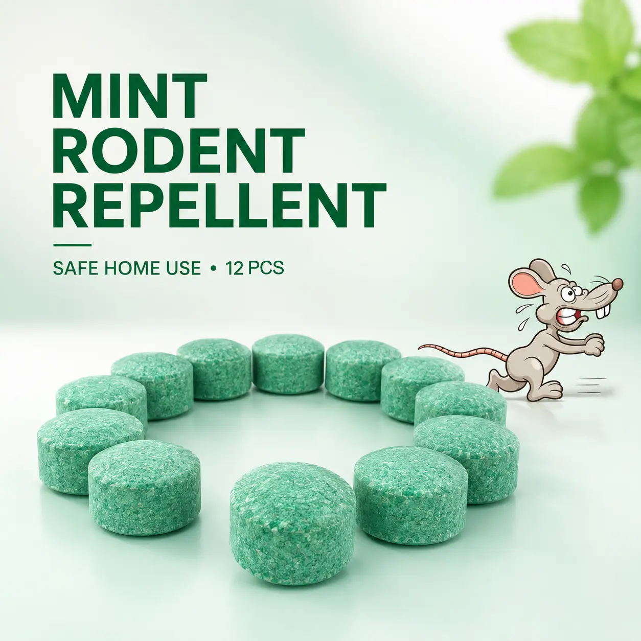 12 Pack Natural Rodent Repellent Balls – Peppermint & Lemon Oil Pest Deterrent for Rats, Mice, Squirrels, Spiders, Natural Mouse & Bug Deterrent for Indoor Outdoor Home Garage, Pet Friendly, Indoor & Outdoor Protection, Home Defense Pest Control Indoor Ou