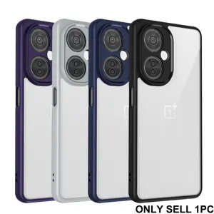 Oneplus Nord N30 5g Cph2515 Case, Shockproof Silicone Bumper, Air Cushion, Clear Matte Back Cover, Hard Phone Case for Oneplus Nord N30