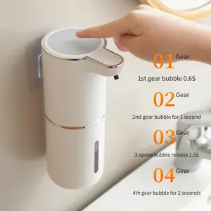 omatic hand sanitizer dispenser, 45° upward-angled nozzle 350ML, infrared sensor, touch-free safety, USB charging, low noise, essential item for bathroomsAut