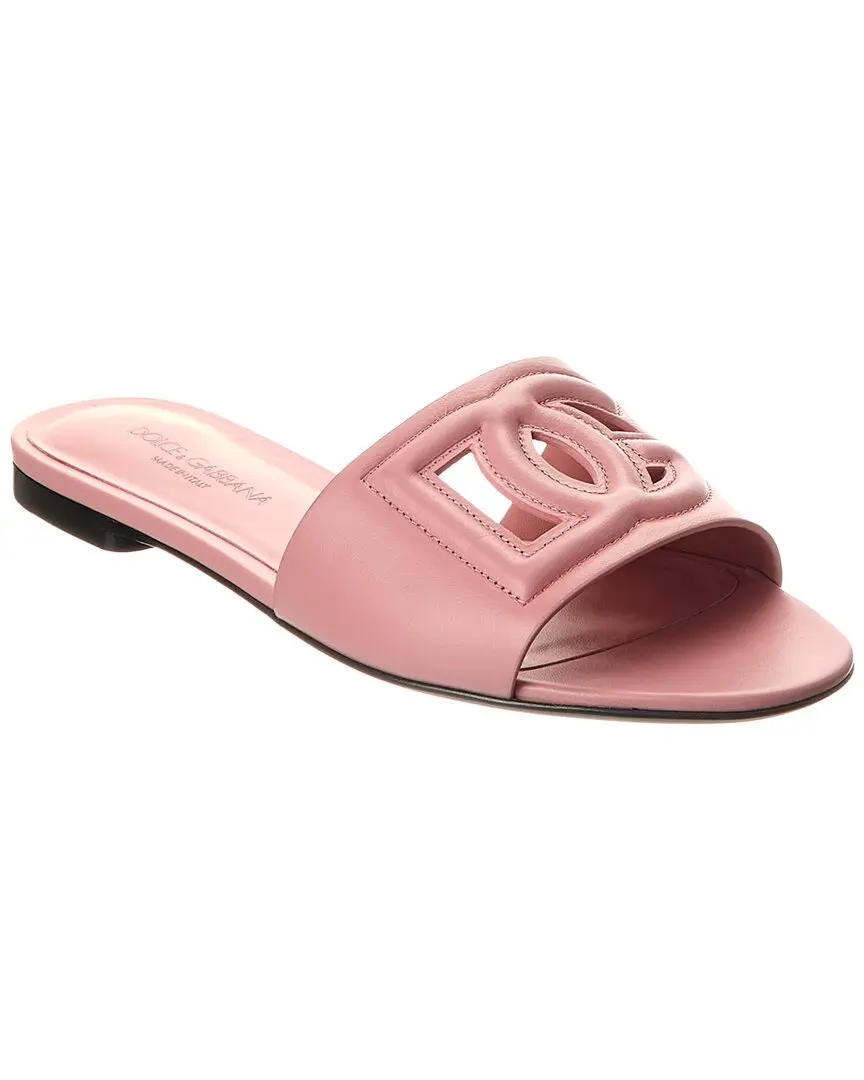 Dolce & Gabbana DG Logo Leather Sandal