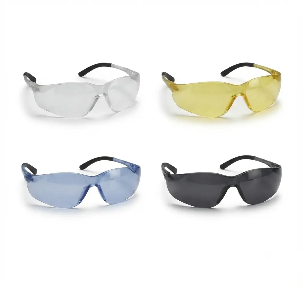 SAS NSX Turbo ANSI Certified Work Safety Glasses - 12-Pack, 4-Color Tinted Wraparound Lenses, UV Protection for Home Improvement, Security Use, Tinted Lenses