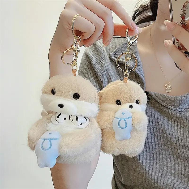 AirPods 4/Pro/Pro2 Earphone Case | Earphone Protective Cover | Headphone Accessories | Cute Fish Beaver | Autumn/Winter Plush | Best Friend Gift | Suitable for AirPods 1 2 3 4 Pro Pro2