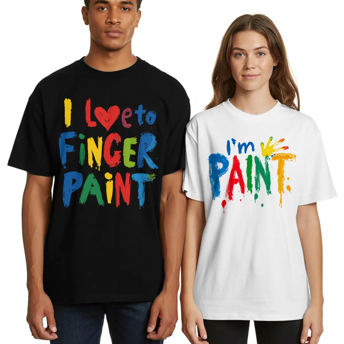 Funny Couples Matching Shirts, Valentine Couples Shirts, Rude Couples Shirt I Love To Finger Paint I'm Paint Adult Humor Shirts, Soft Apparel