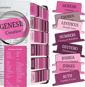 Bible Tabs Premium Tear Resistant Bible Tabs – Easy to Apply, Laminated for Durability – Old & New Testament – Perfect for All Bibles - for Women and Men (Magenta)