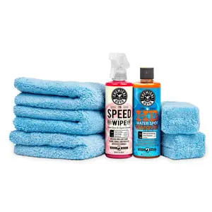 CHEMICAL GUYS Water Spot Stain Removal Kit – Hard Water Stain Remover for Paint, Glass & Chrome | Car Water Spot Remover Kit Includes Gel, Towels & Applicator | Auto Detailing Supplies & Car Detailing Kit for Spot-Free Shine, Spray and Gel