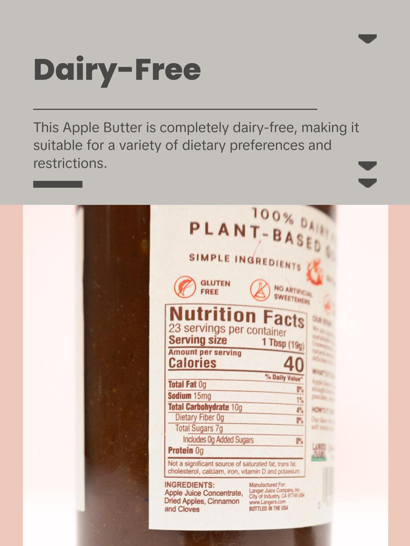 Apple Butter - Plant Based Spread Made with 4 Wholesome Ingredients