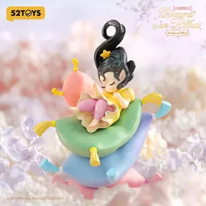 52TOYS Sleep Overseas Exclusive Edition - Dreams on Pillow Kawaii Creative Gift Room Decor Desktop Decoration Gift for Birthday Party Fashion Vinyl Figure Soft Vinyl Figure
