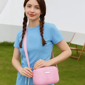 Women’s Quilted Crossbody Camera Bag,Strap Shoulder Purse for Daily Use