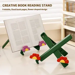 Portable Book Stand, Foldable Storage Rack, Multi-Functional Flower Base, Student Child Reading Stand, Tablet Holder
