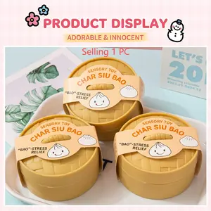 This 1-piece steamed bun toy Squishies features a warm and relaxing design with fun patterns of steamed buns and a steamer basket. It's a stress-relieving toy perfect for afternoon relaxation and leisure, and makes a perfect gift for a friend.
