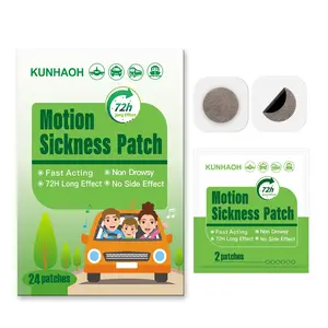 Motion Sickness Patches Non-Drowsy, 100% Natural Motion Sickness Patch(Efficient– Lasts 72 Hours)-for Car Airplane Ship Altitude Sickness(Travel Essentials)-for Adults and Kids(24 Count)