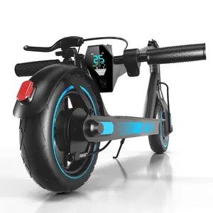 Electric Scooter 500W Motor for Adult with 10" Vacuum Big Tire, Max Speed 28MPH, Foldable & Portable EScooter for Commuting, Electric Kick Scooter with APP Control 36V 10.5AH Battery long Range Commuter Electric Scooter dual brake