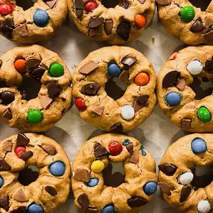 OMonsterO Peanut Butter Chocolate & M&M Cookie Donut Gluten Free Snack