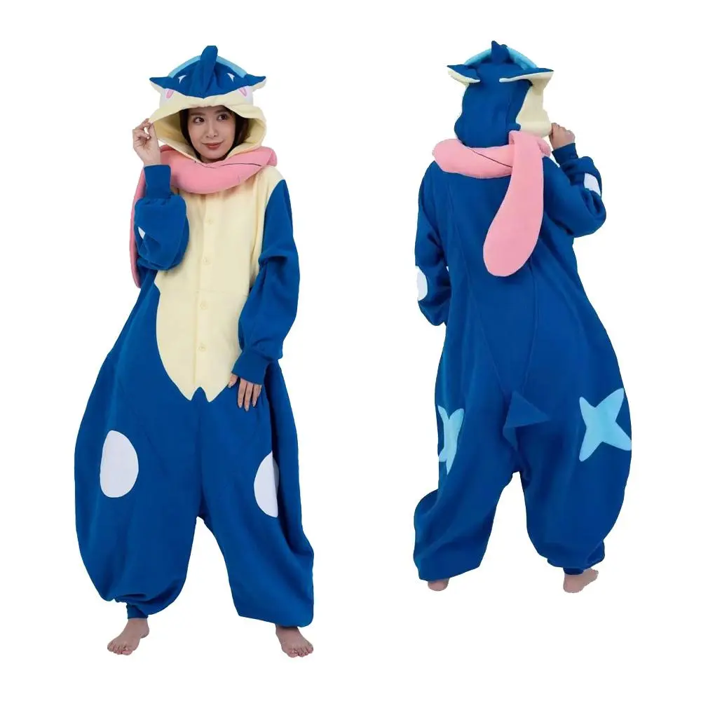Greninja Onesie Adult Kigurumi Pajamas Cosplay Costume Unisex Anime Pajamas Halloween Christmas Party Costume Pajama Outfit
