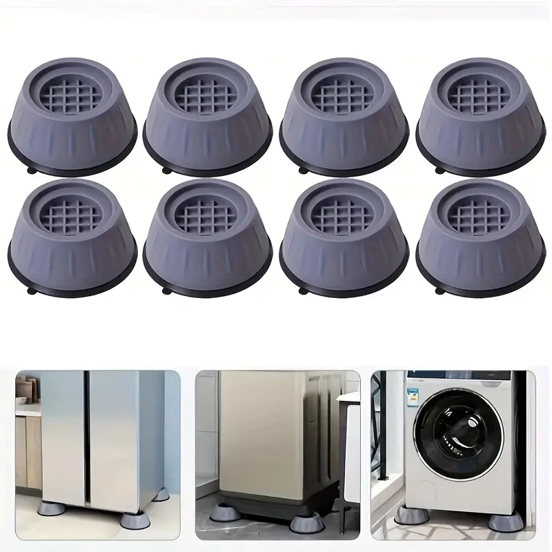 8pcs Washer Dryer Anti-Walk Pads-Vibration Dampening Mats for Noise Reduction-Non-Slip Appliance Leveling Feet -Washing Machine Shock Absorber Support