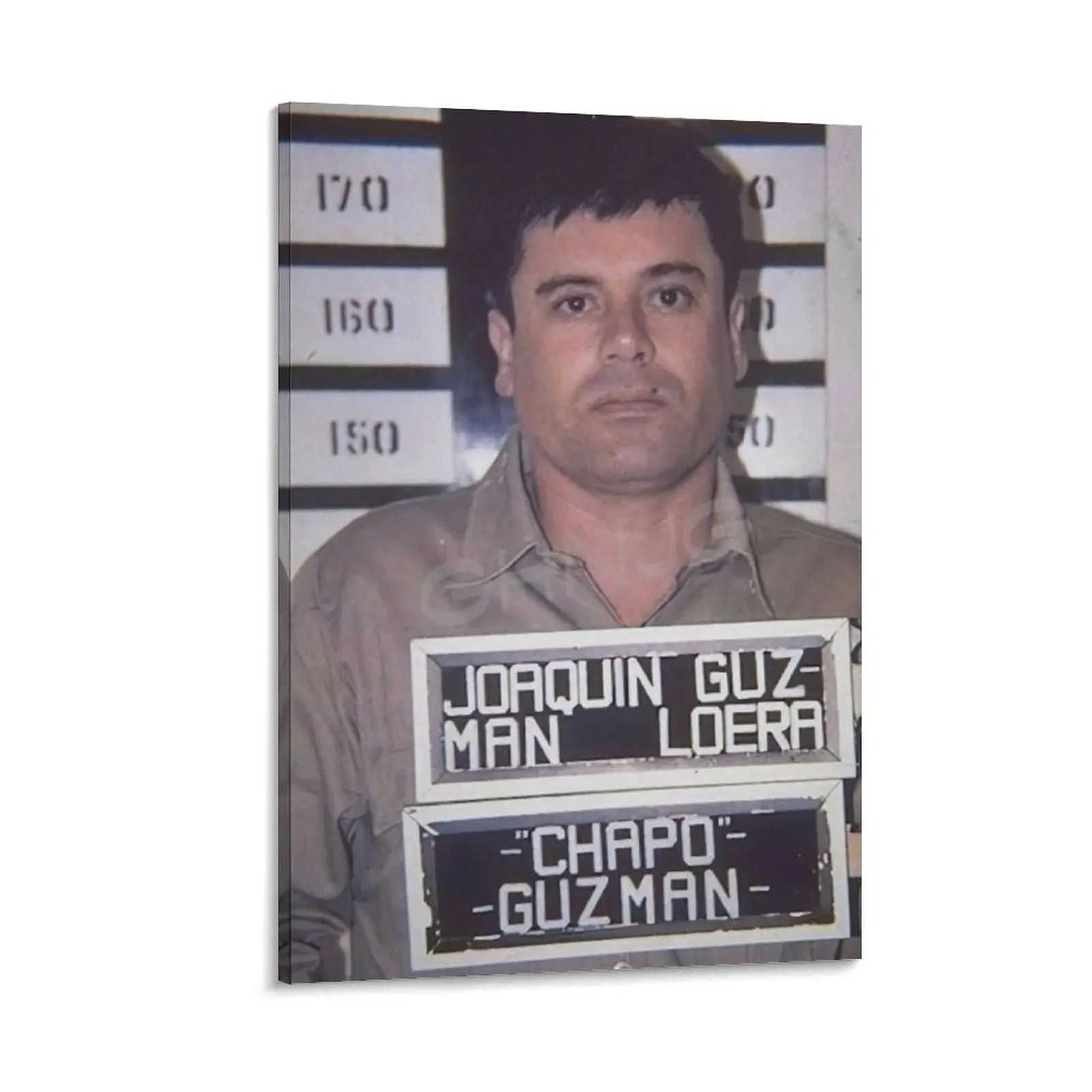 El Chapo Guzman Mexican Drug Lord Wanted Poster Canvas Home Wall Art, Decorative Artwork Painting Print for Cool Room Decor, Bedroom Bar Gift