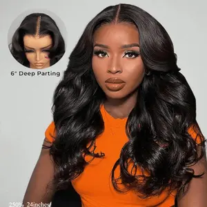 [Live Flashsale] ISEE HAIR 9x6 M-Cap Wear Go Body Wave Face-Framing Pre-Layered Cut 180% Density Glueless Human Hair Wigs With Curtain Bangs Pre Bleached Mini Knots Pre-Cut HD Lace Wig  Vacation Hair #Summervibes#ISEECrochetNewArrivals