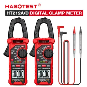 HABOTEST HT212D Clamp Multimeter Digital Voltage Meter 4000 Counts LCD Display AC DC Current Voltage Tester with NCV & LED Lighting