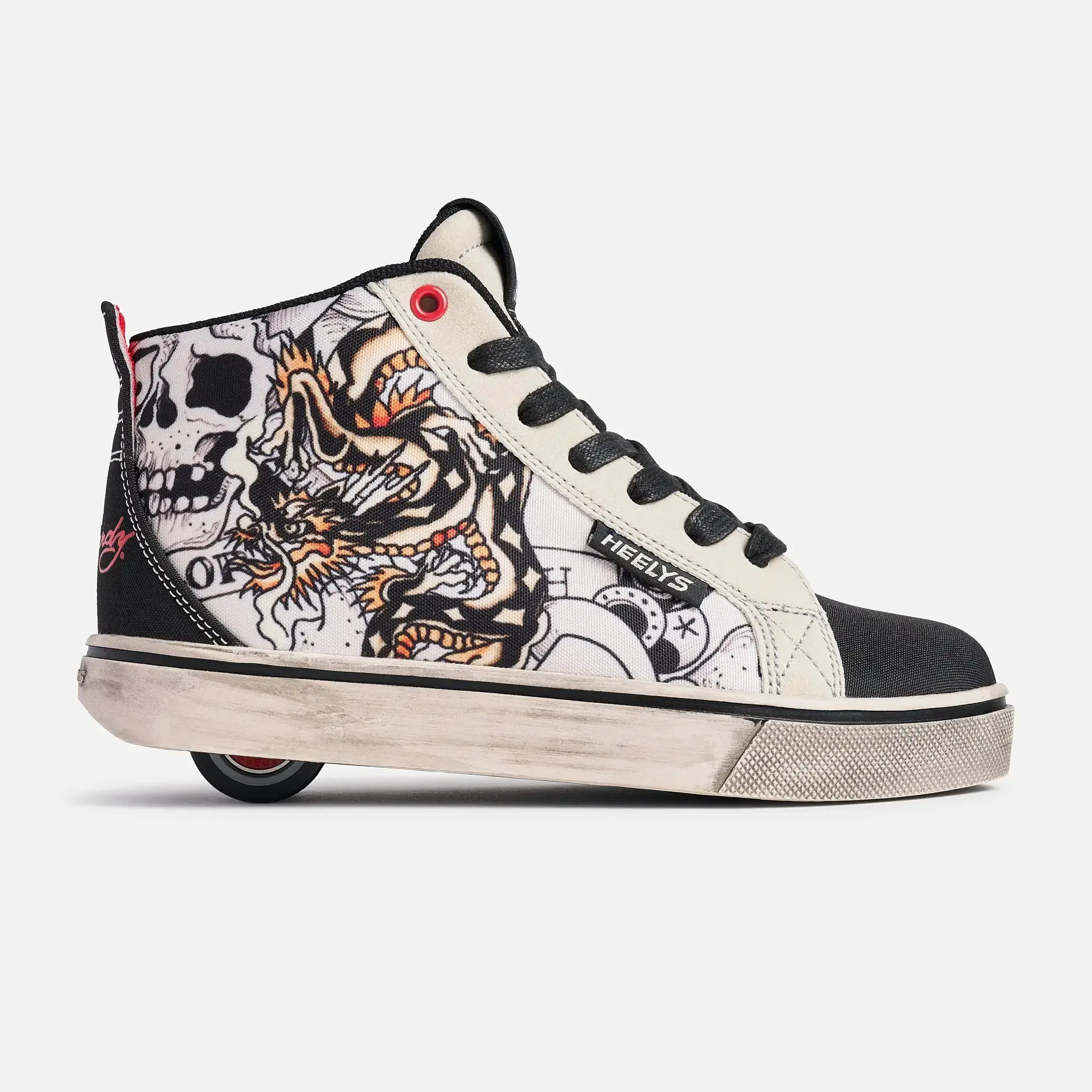 Ed Hardy Heelys - Y2K Shoes with Wheels - Racer 20 Mid