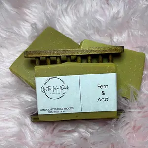 Handcrafted Cold Process Goat Milk Soap- Fern & Açaí