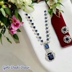 AD Necklace Set with Studs Inspired by Nita Ambani Collection for Women