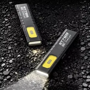 Portable Mini Flashlight, Dual LED Magnetic Light, Rechargeable Long-Lasting Work Lamp, Pen Clip, Ideal for Outdoor, Camping, Hiking, Home Use, Led Rechargeable Flashlights
