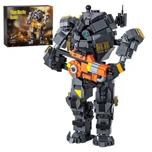 Titanfall Vanguard Mech Ion Model Moc Building Blocks, Stem Building Blocks, Educational Robot Toy, Desk Decor, Birthday Gift, 875 Pieces
