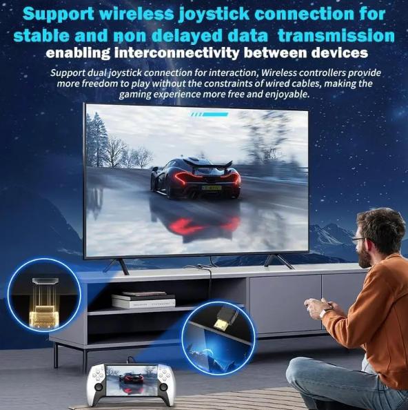 New  Upgraded Protable Retro Handheld Game Console - Performance Boost: Over 20,000 Games Built-in, Handheld Game Console with HD 5.5-inch IPS Screen Classic Video Games Supports TV Connection,14+ Emulators & 5-Hour Battery Life ,Birthday Gift