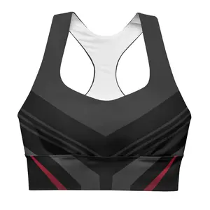 Longline Sports Bra - geometric color