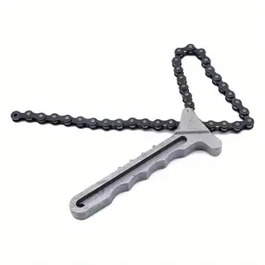 Adjustable Car Engine Oil Filter Chain Grip Wrench - Aluminum+Steel High-Quality Tool for Car Repair Assembly & Disassembly, Automotive Maintenance Tools