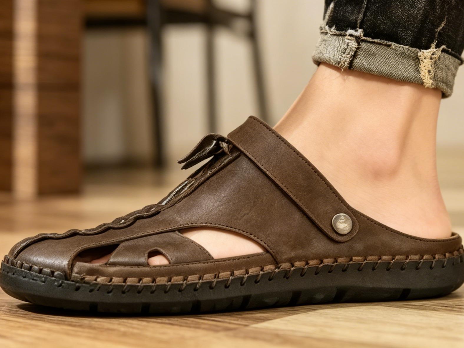 Summer Must-Have! Comfy 2-in-1 Leather Sandals