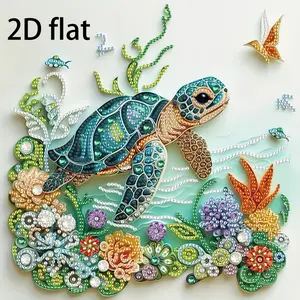 5D Sea Turtle Diamond Art Kits - Special Shape for Adults Beginners, DIY Rhinestone Home Wall Decor