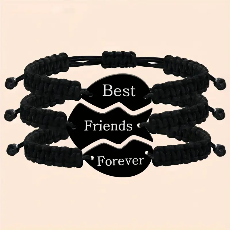 Handmade Heart-Shaped Friendship Bracelets Set (2/3 Pieces) - Stretchy, Stackable Costume Jewelry Bracelets for Friends as Commemorative Gifts, Stretchy Bracelets, Stackable Bracelets