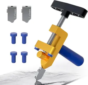 2-in-1 Manual Glass & Ceramic Tile Cutter - Precision Diamond Blade with Ergonomic Grip, Safety Lock & 2 Spare Blades, 4 Tips, for DIY/Professional Tiling Projects