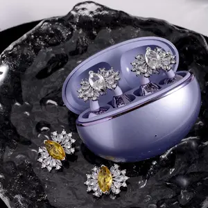 Earphone Clips Compatible with Earphone Diamond Buckle Women's Full Diamond Zircon Clip Buckle Fashion Versatile High-end Accessories