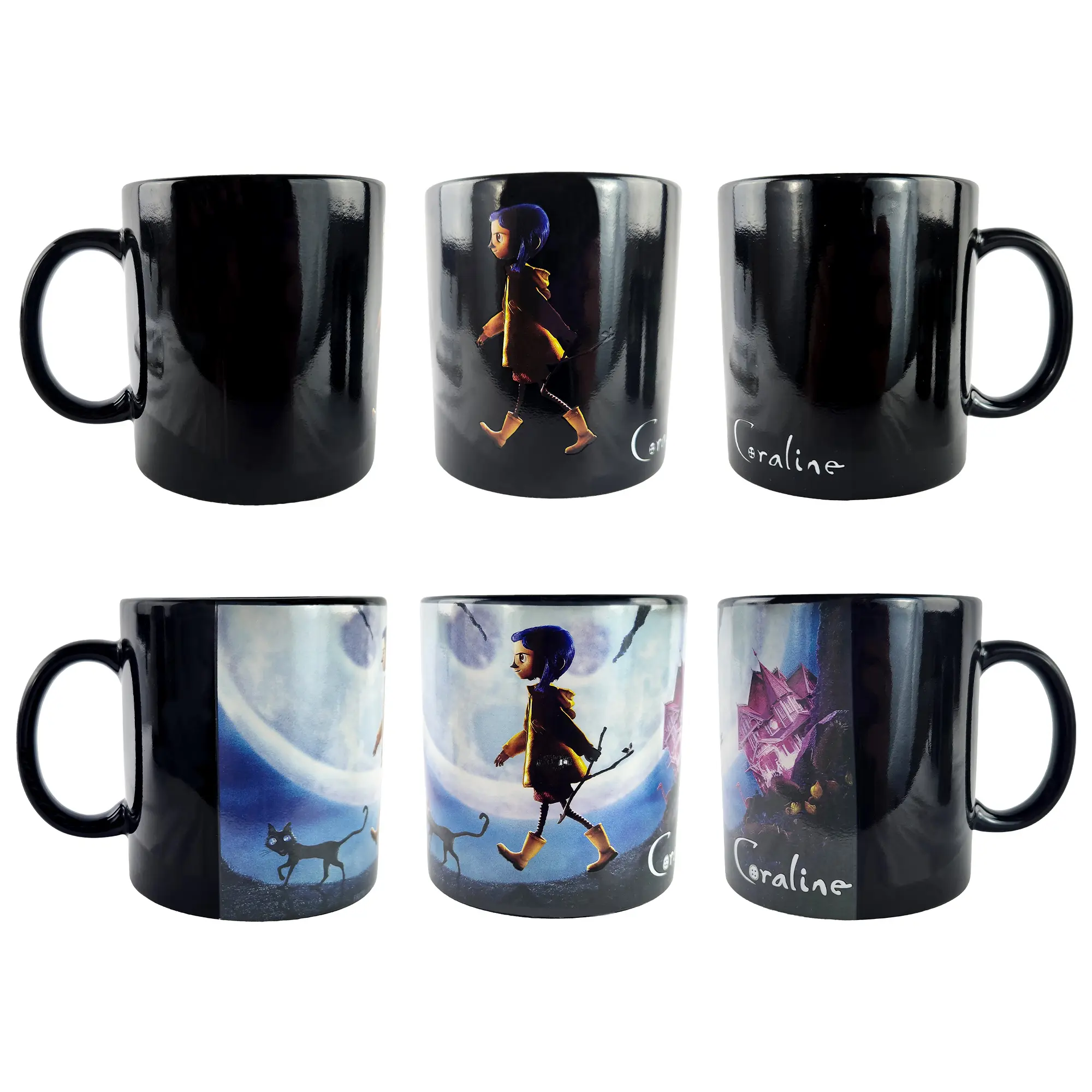Coraline Mug Heat Reactive Color Changing 15 oz Tea Coffee Cup