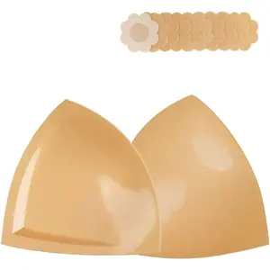 Large Size Double-Sided Sticky Inserts Lightly Padded for D+ Cups, Reusable Adhesive Lifting Bras for Large Bust