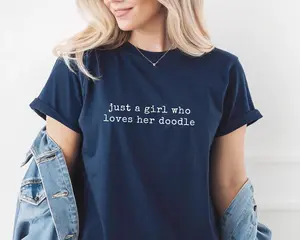 Doodle Dog Mom T-Shirt - Cozy Dog Lover Crewneck, Goldendoodle Gift Classic Cotton