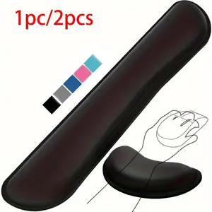 Gel Memory Foam Wrist Rest Set, Ergonomic Keyboard Mouse Pad, Pain Relief, Desk Support for Hands and Arms, Anti-Spill