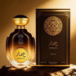 Fmalol Luxury Middle Eastern Perfume for Women, 100ML Large Capacity, Elegant Oriental Scent, Arabian Scent, Arabic Inspired Scent, Long-Lasting, Gold Bottle, Eau De Parfume, Edp Spray, Gift Idea