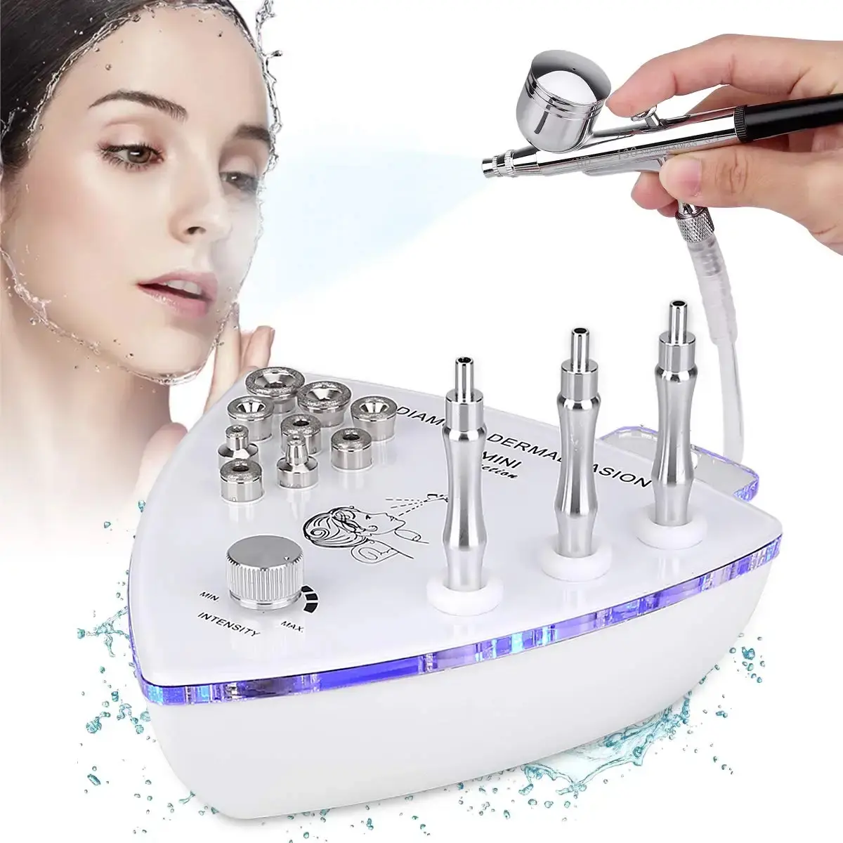 3 in 1 Multifunctional Diamond Microdermabrasion Machine, Water Spray Exfoliator Beauty Device, Facial Care Equipment, New Condition