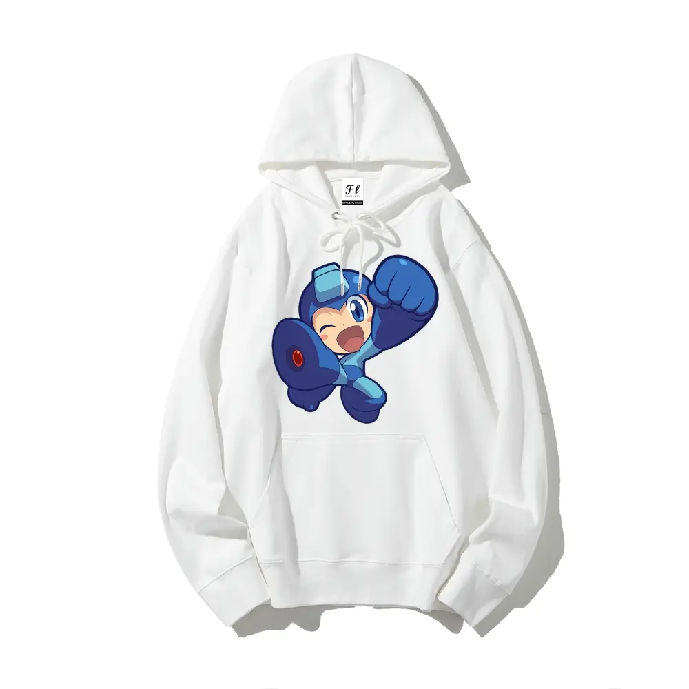 Mega Man Official Graphic Crewneck Sweatshirt | Capcom Retro Gaming Anime Style Pullover | Video Game Merch Hoodie for Men & Women