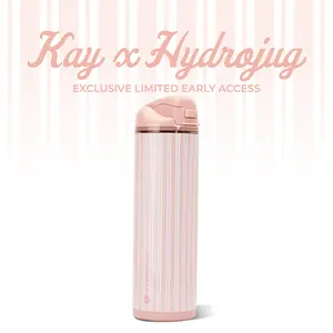 HydroJug Ease2o Water Bottle with Straw & Chug Lid, Stainless Steel, Vented Cap to Help Reduce Pressure, Water-Level Window, Cup Holder Friendly, Non-Slip Base