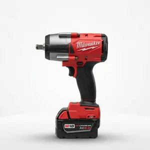 Milwaukee M18 FMTIWF12 Impact Wrench for Automotive Repair and Home Maintenance;with 1000Nm Torque, 3000RPM Motor, 3100IPM Four-Mode Control, 3.2kg Weight, and M24 High-Strength Bolt Capacity.Equipped with M18battery and charger Fastener tool