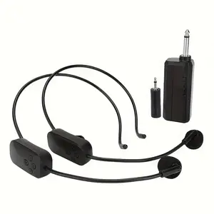 LMBGM ME300 Wireless Headset Microphone System, USB Rechargeable Earphones Mic Set, Ideal for Classroom Meetings Conference Rooms, Headphone Mic